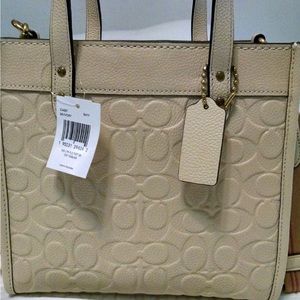 Coach Signature Leather Field Tote